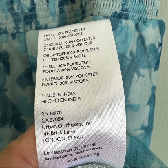 urban outfitters babydoll slip dress butterfly print ruffle hem medium sheer - Picture 7 of 15